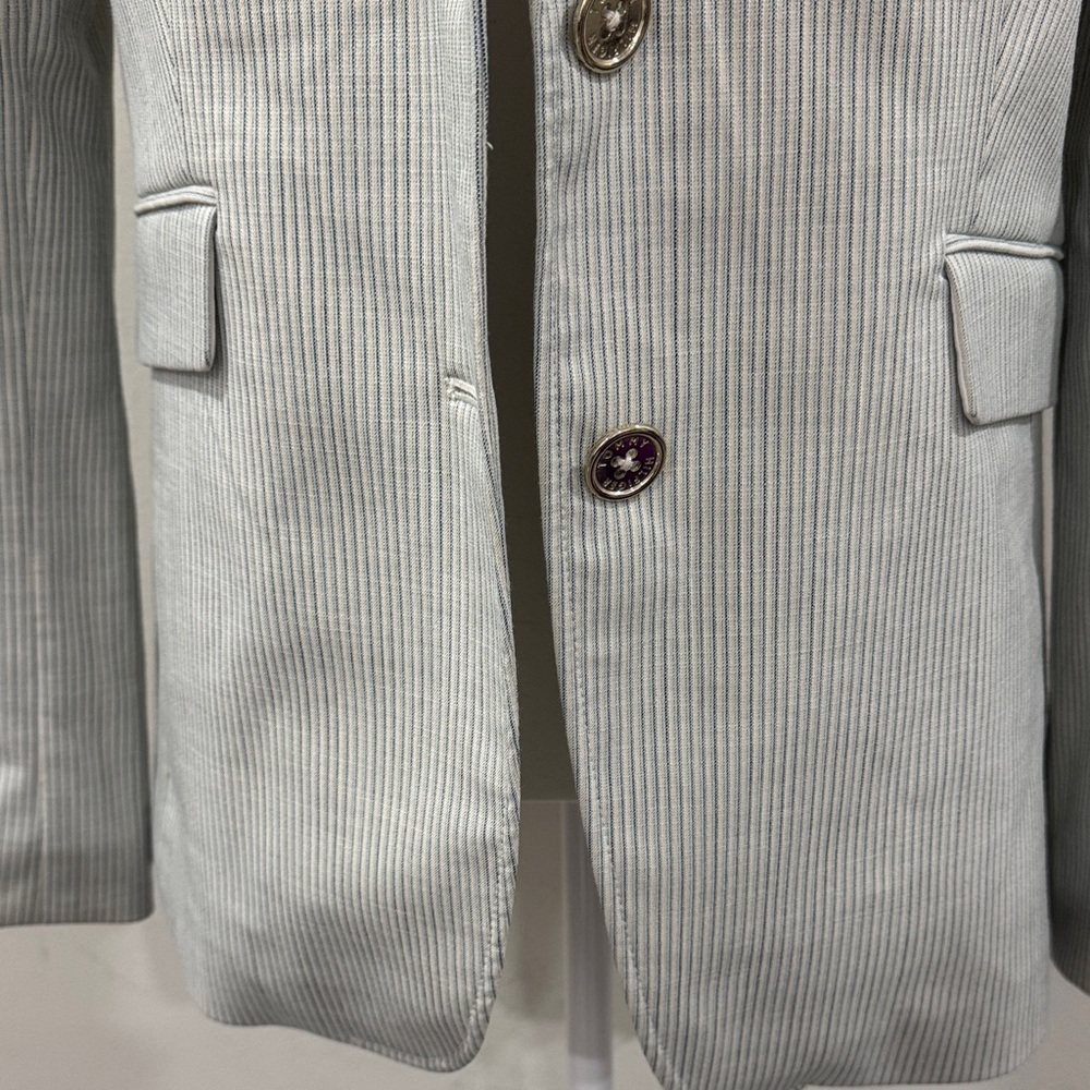 Tommy Hilfiger Light Blue/Green  Pinstripe Blazer - Picture 8 of 13